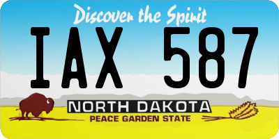 ND license plate IAX587
