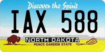 ND license plate IAX588