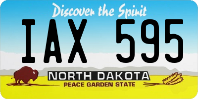 ND license plate IAX595