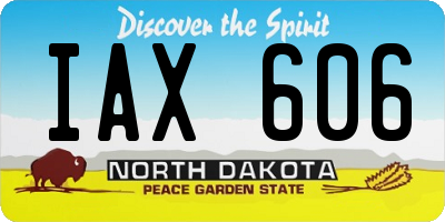 ND license plate IAX606