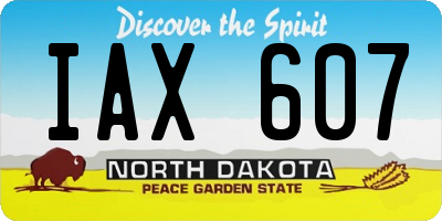 ND license plate IAX607