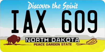 ND license plate IAX609