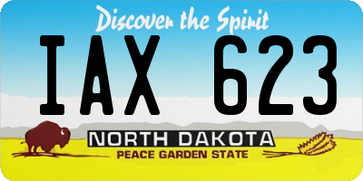 ND license plate IAX623