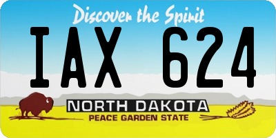 ND license plate IAX624