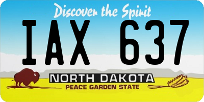 ND license plate IAX637