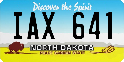 ND license plate IAX641