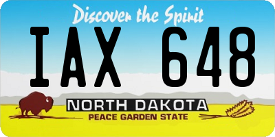ND license plate IAX648