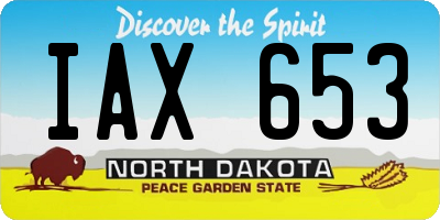 ND license plate IAX653