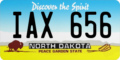 ND license plate IAX656