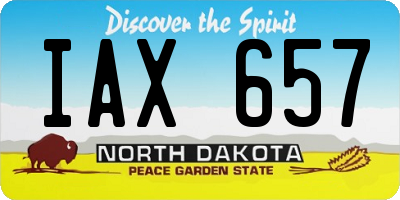 ND license plate IAX657