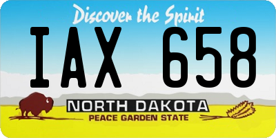 ND license plate IAX658