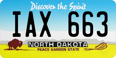 ND license plate IAX663