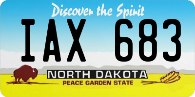 ND license plate IAX683