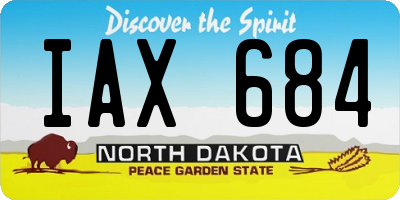 ND license plate IAX684