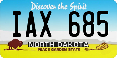 ND license plate IAX685