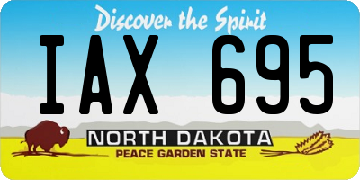 ND license plate IAX695