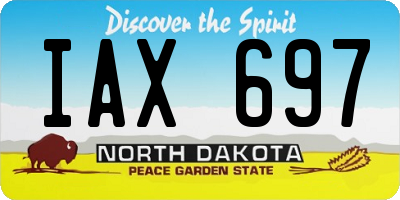 ND license plate IAX697