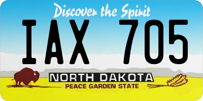 ND license plate IAX705