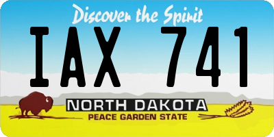ND license plate IAX741