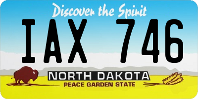 ND license plate IAX746