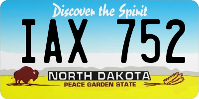 ND license plate IAX752