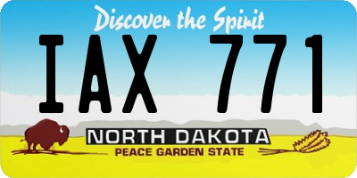 ND license plate IAX771
