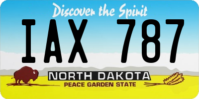 ND license plate IAX787