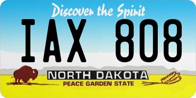 ND license plate IAX808
