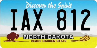 ND license plate IAX812