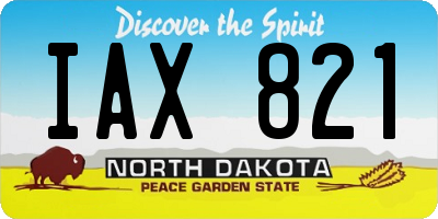 ND license plate IAX821