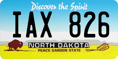 ND license plate IAX826