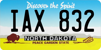 ND license plate IAX832