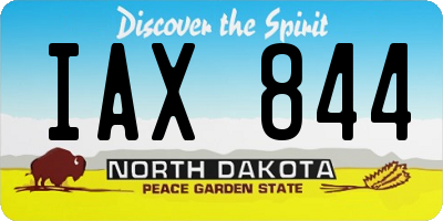 ND license plate IAX844