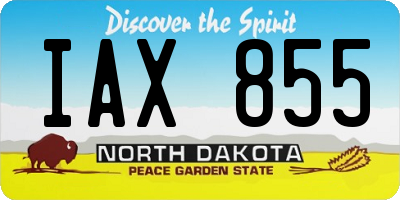 ND license plate IAX855