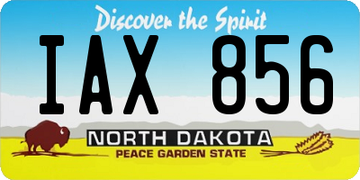ND license plate IAX856