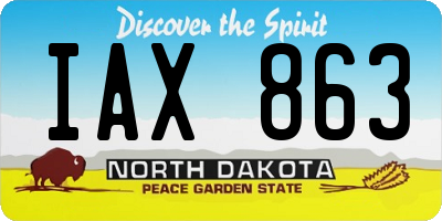 ND license plate IAX863