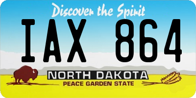 ND license plate IAX864