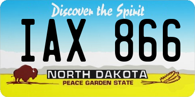 ND license plate IAX866