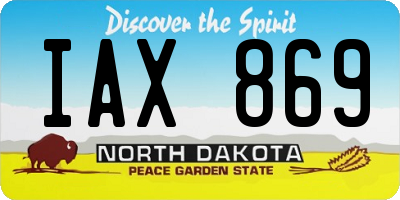 ND license plate IAX869