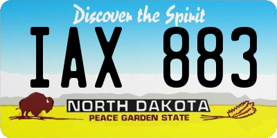 ND license plate IAX883