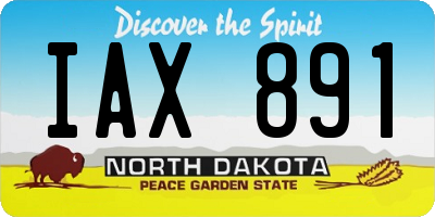 ND license plate IAX891