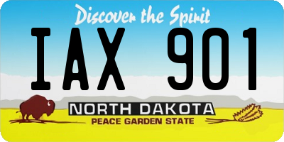 ND license plate IAX901