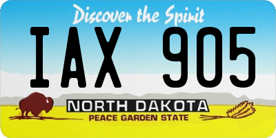 ND license plate IAX905