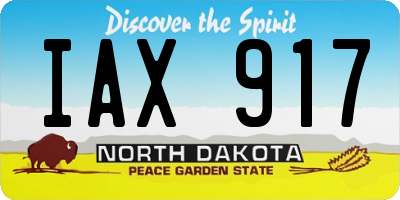 ND license plate IAX917