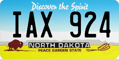 ND license plate IAX924