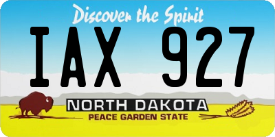 ND license plate IAX927