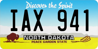 ND license plate IAX941