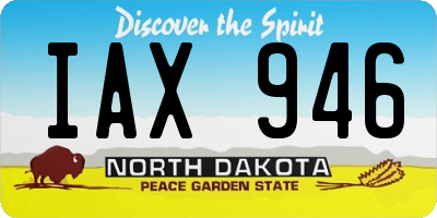 ND license plate IAX946
