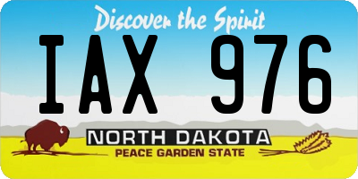 ND license plate IAX976
