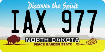 ND license plate IAX977